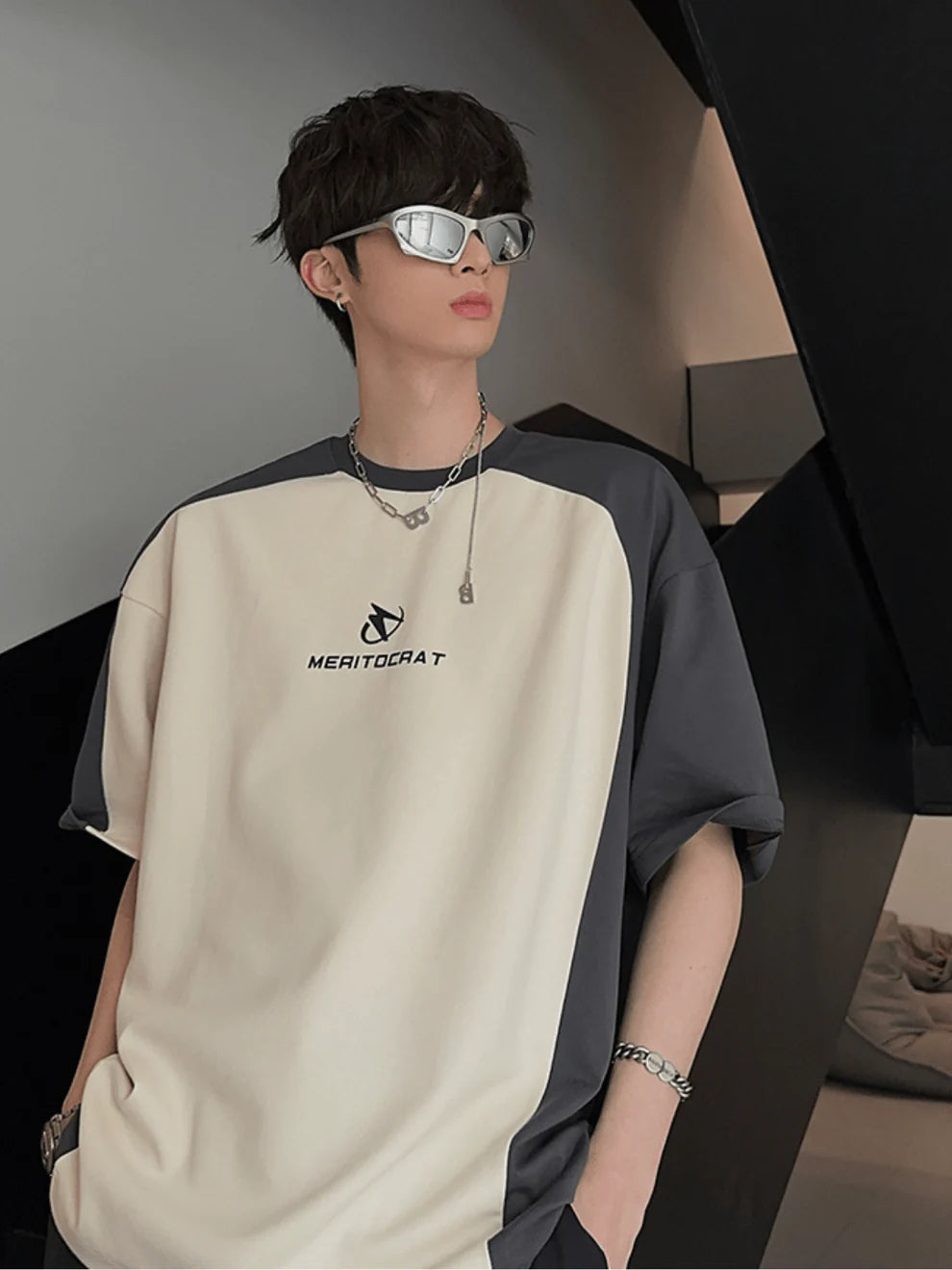 [JH HOMME] loose summer half-sleeve design t-shirt st2258