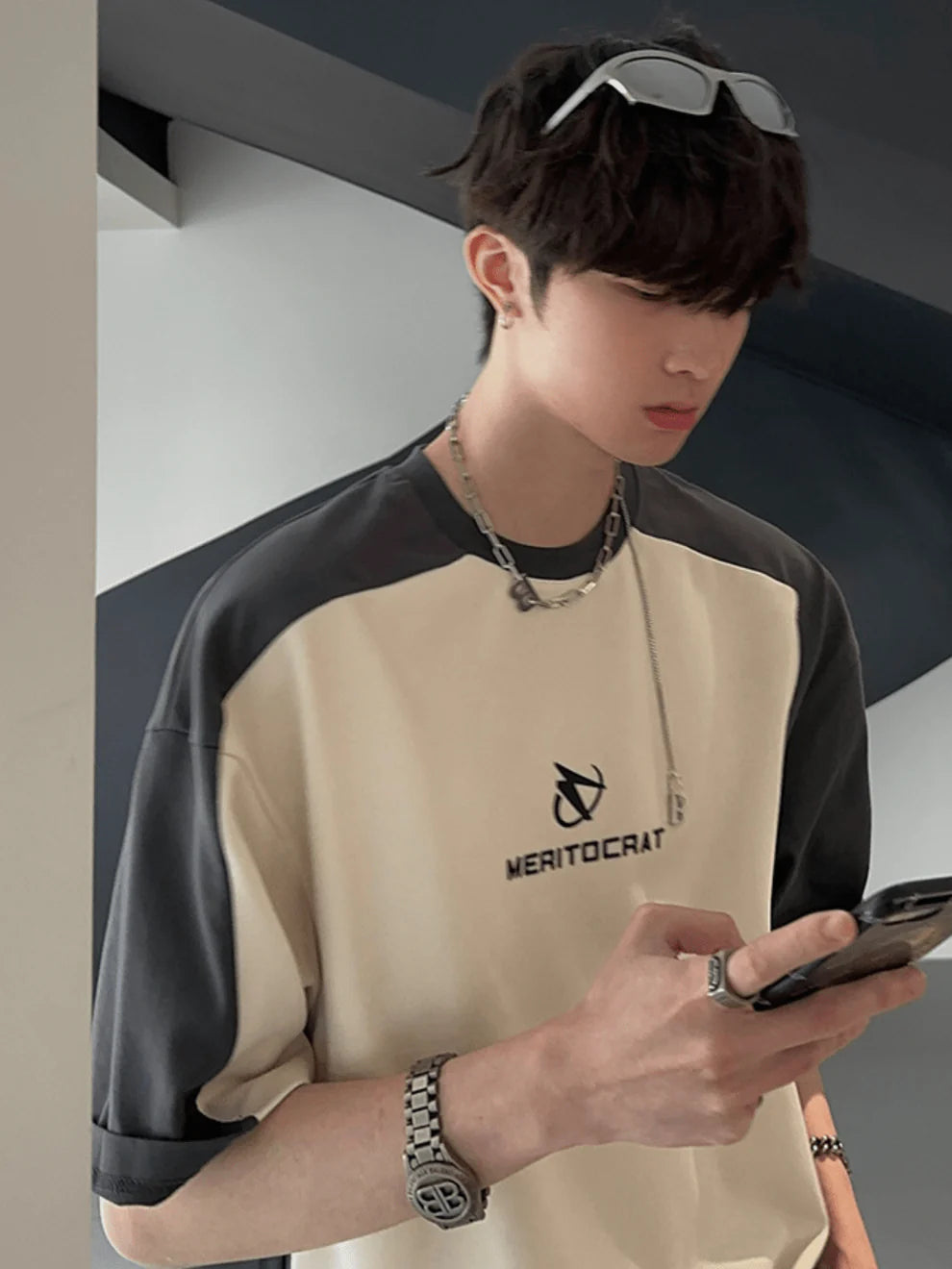 [JH HOMME] loose summer half-sleeve design t-shirt st2258