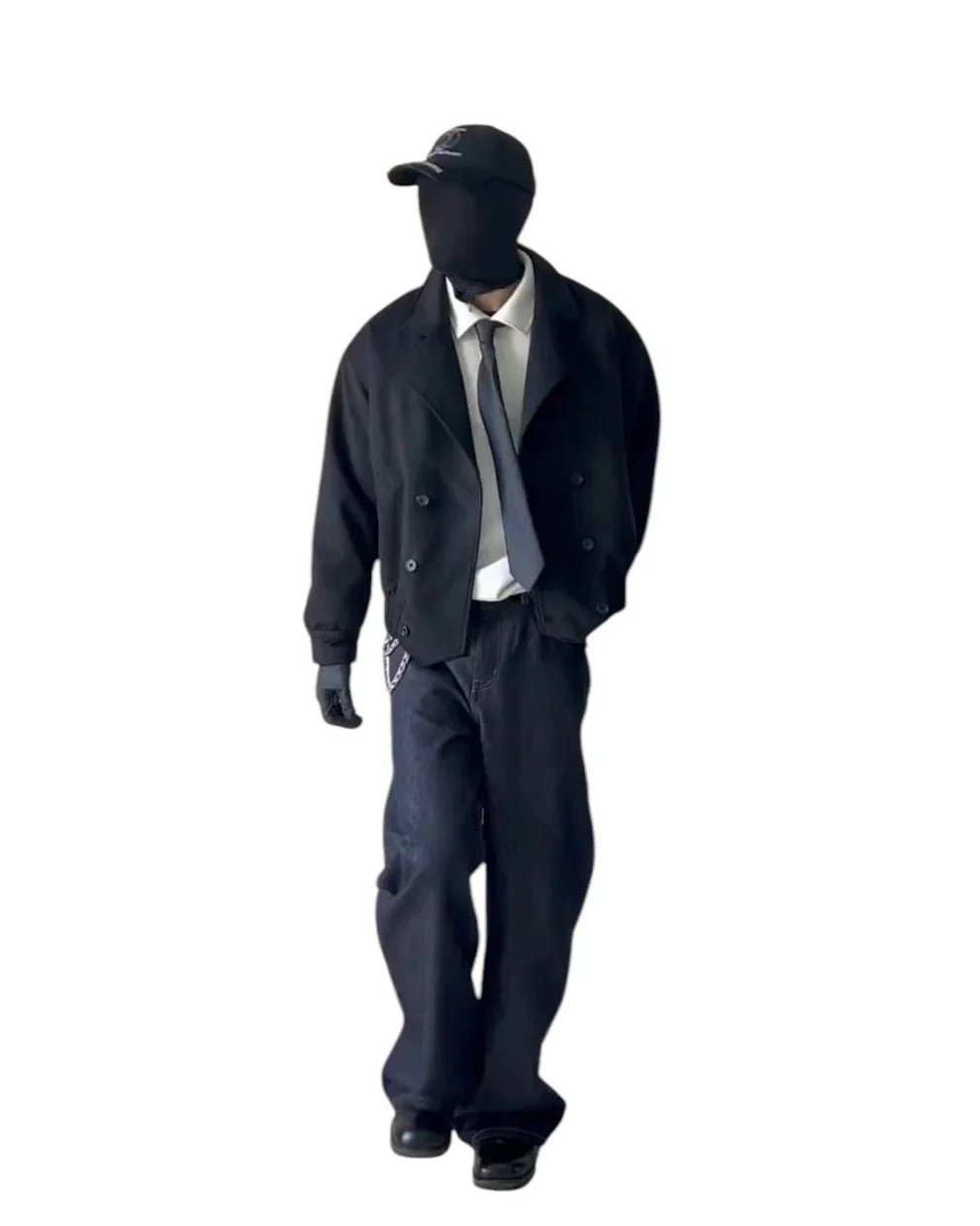 High Waist Black Loose Straight Leg Micro Flared Jeans 15oz Hard Original Vintage High Waist Denim Pants for Men