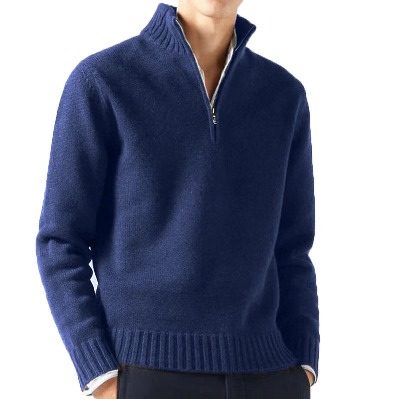 Half-Zip Mock Neck Sweater Relaxed