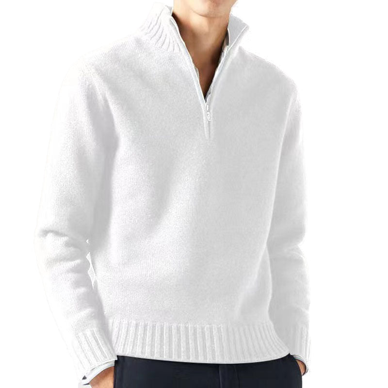 Half-Zip Mock Neck Sweater Relaxed