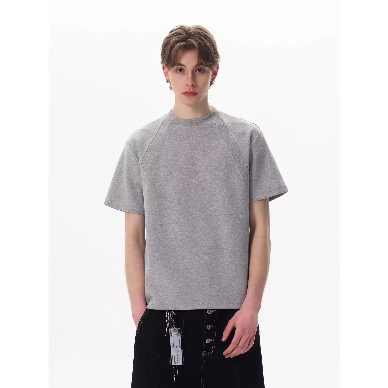 [Max Dstr] CLEANEDGE BOX-CUT COTTON T-shirt st5021