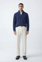 Half-Zip Mock Neck Sweater Relaxed