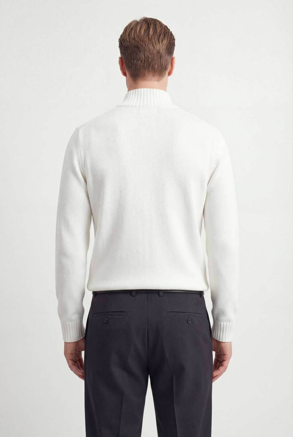 Half-Zip Mock Neck Sweater Relaxed
