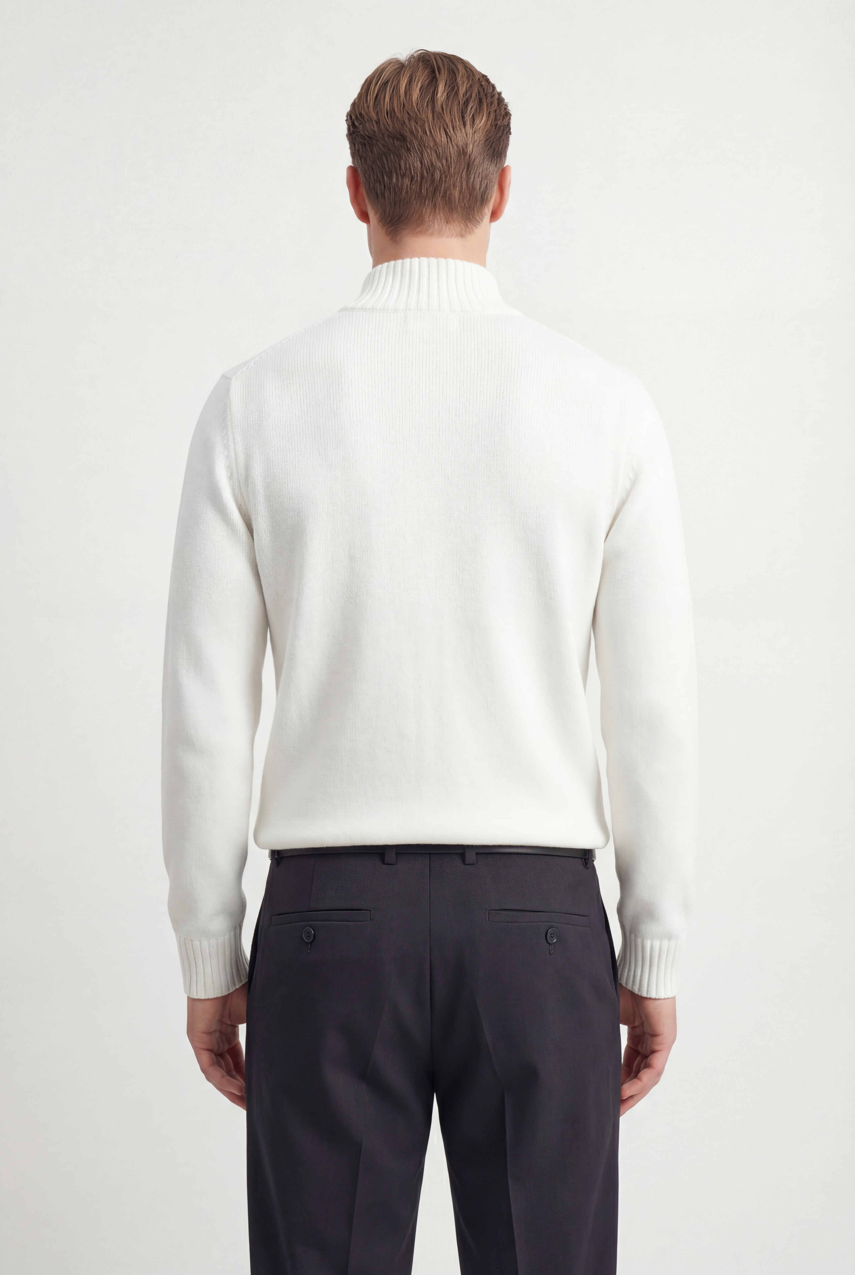 Half-Zip Mock Neck Sweater Relaxed