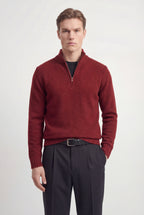 Half-Zip Mock Neck Sweater Relaxed