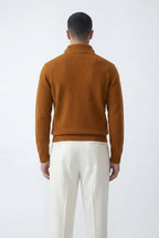 Half-Zip Mock Neck Sweater Relaxed