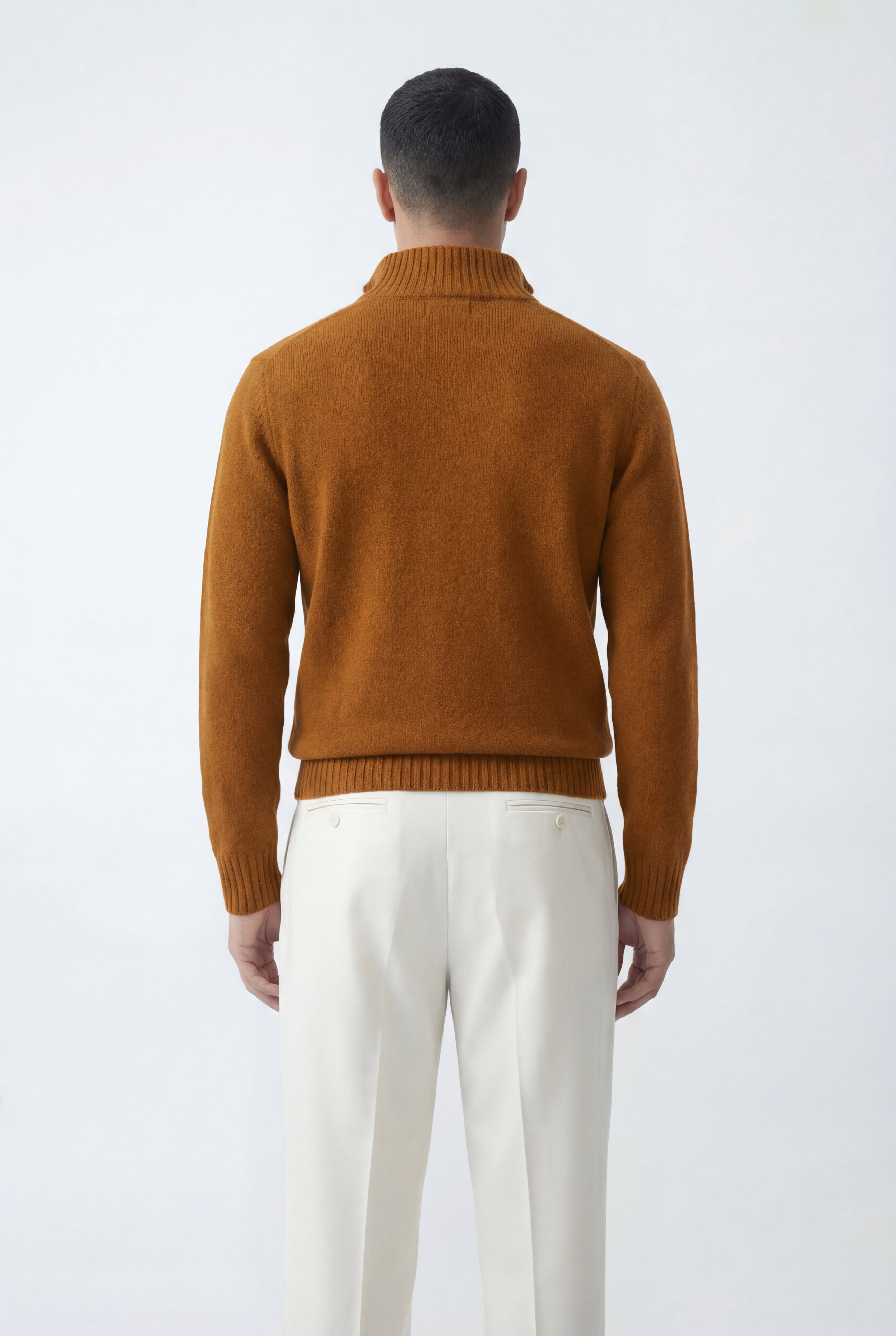 Half-Zip Mock Neck Sweater Relaxed