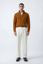 Half-Zip Mock Neck Sweater Relaxed